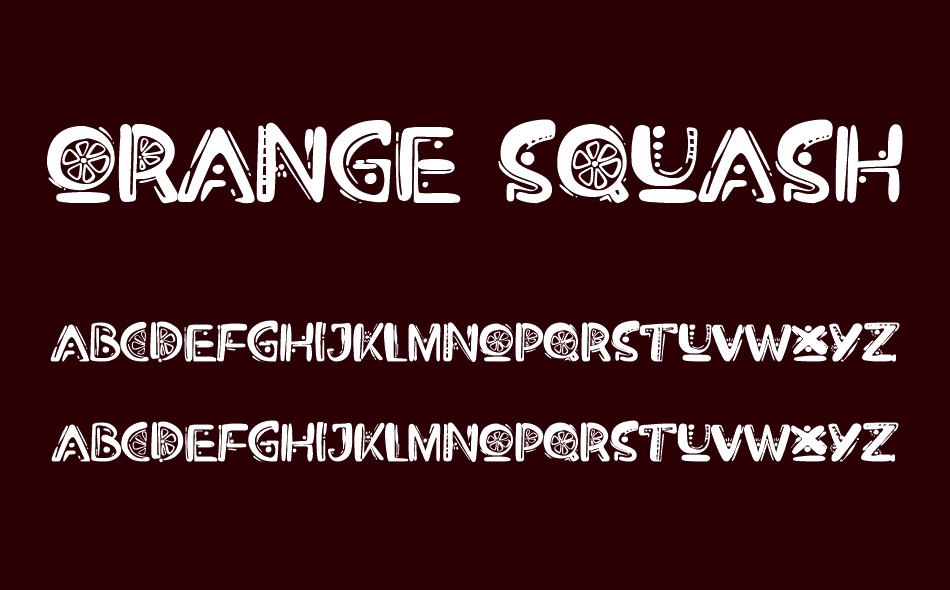 Orange Squash font
