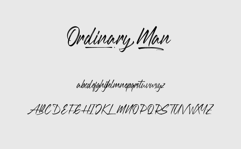 Ordinary Man font