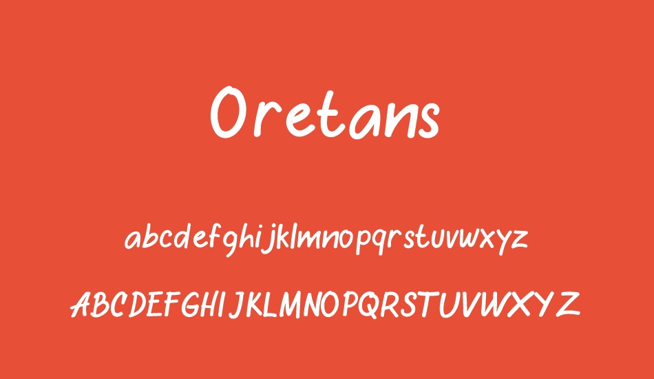 oretans font