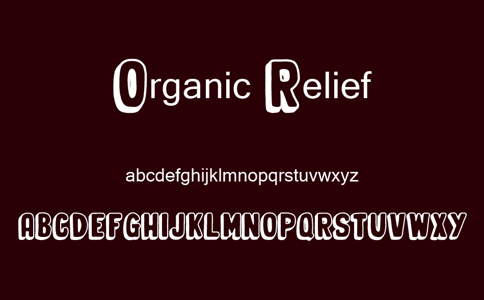 Organic Relief font
