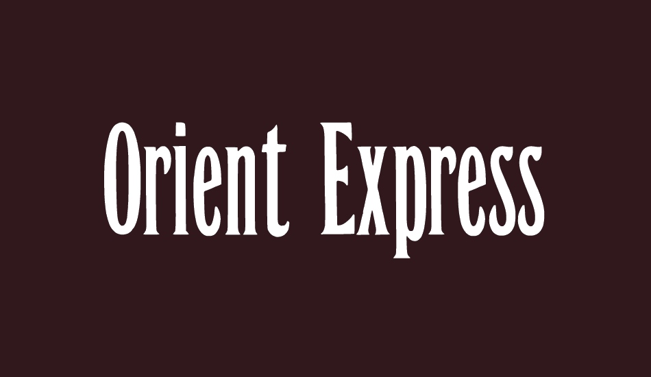 Orient Express free font