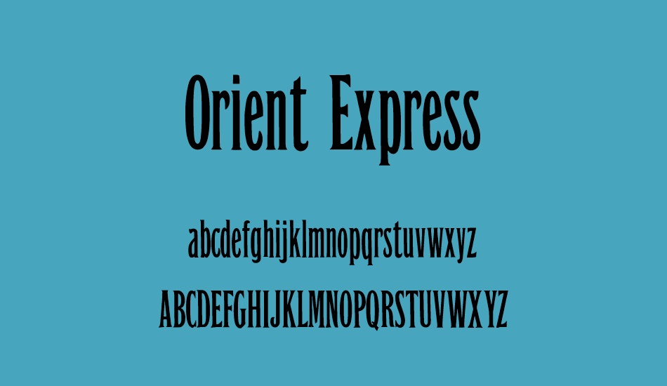 Orient Express free font
