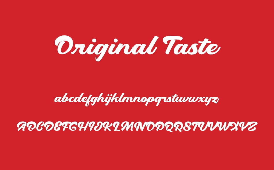 Original Taste font