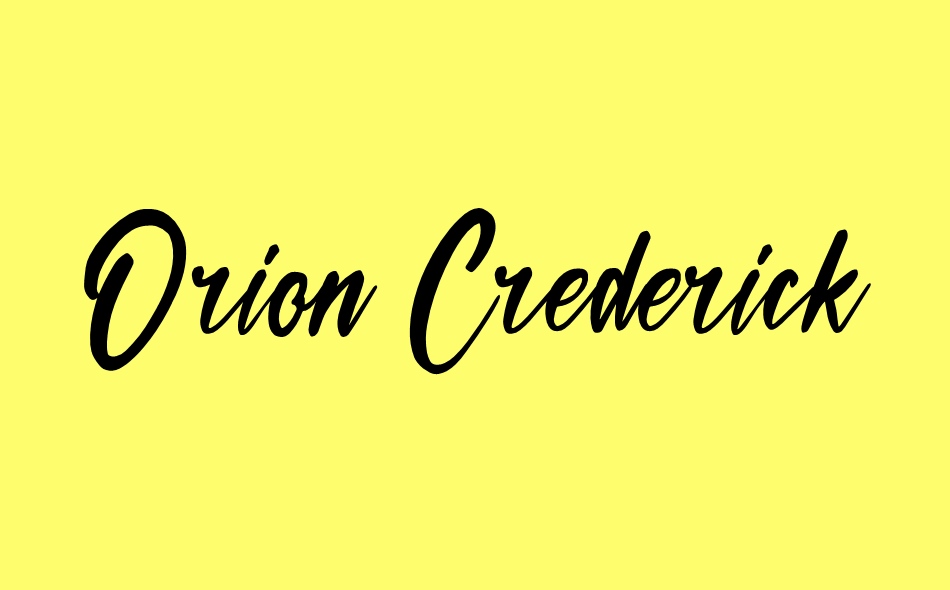 Orion Crederick font big