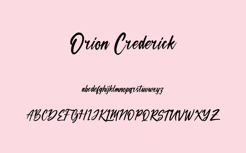 Orion Crederick font