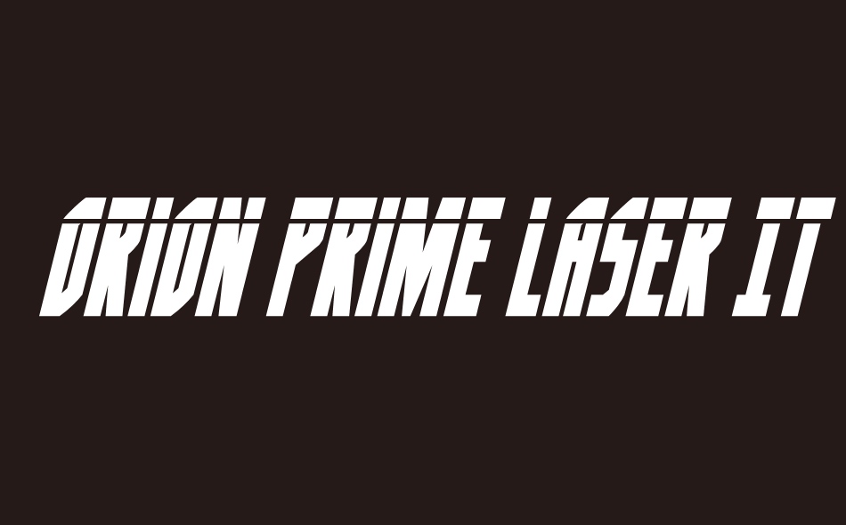 Orion Prime font big