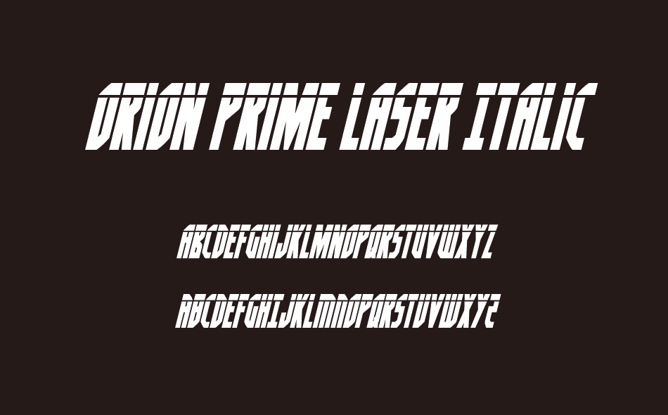 Orion Prime font