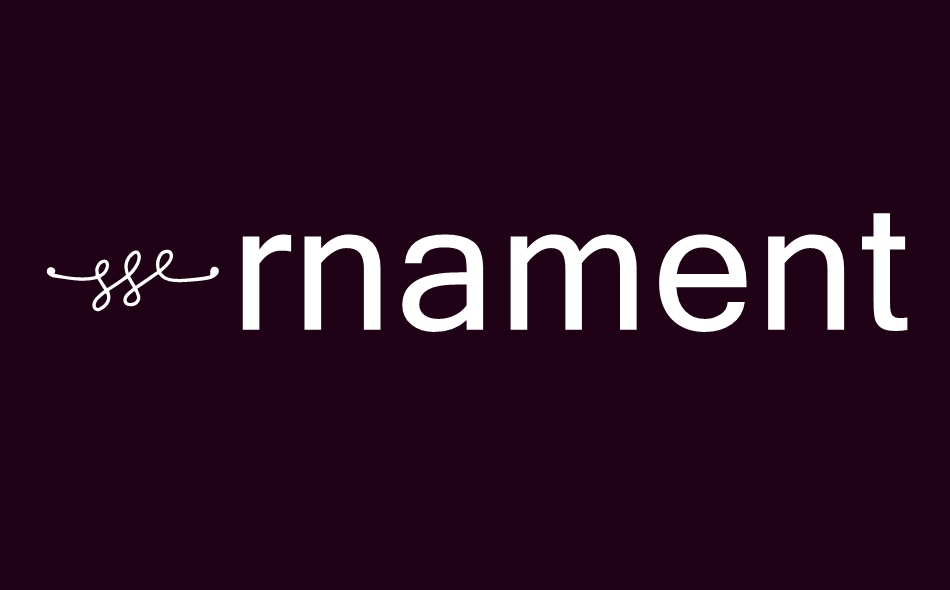 Ornaments Cute font big