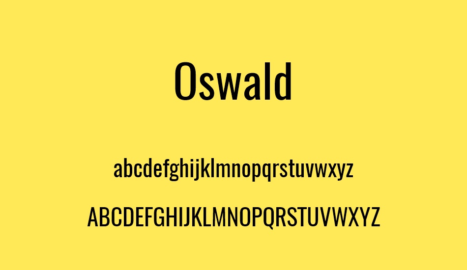 oswald-regular font