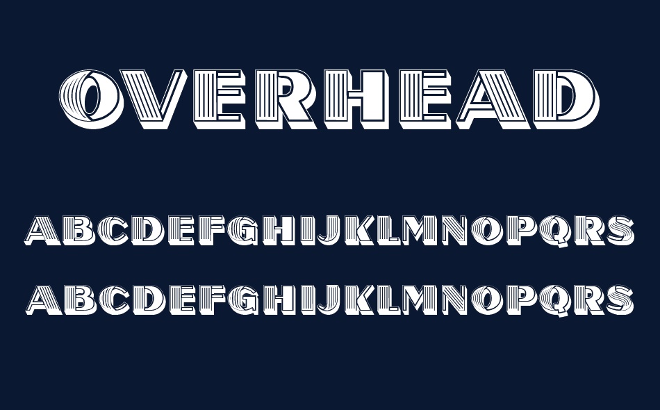 Overhead font