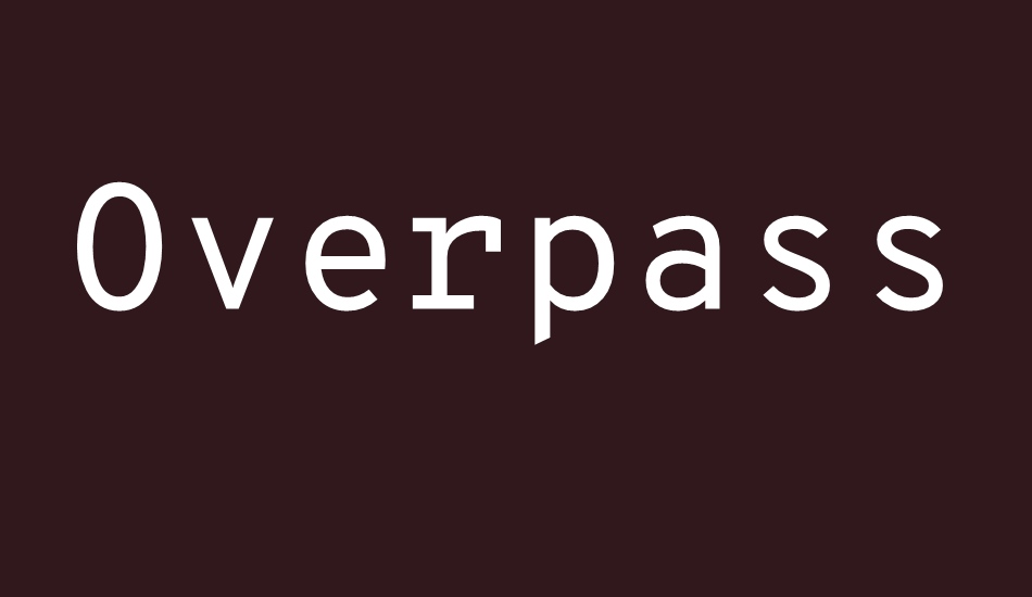 overpass-mono font big