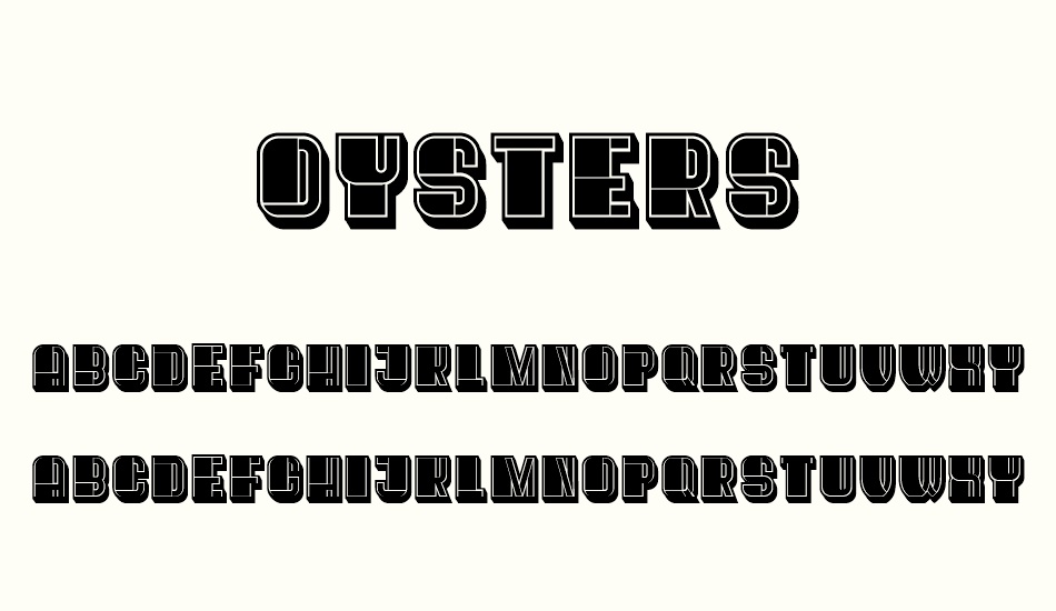 Oysters free font