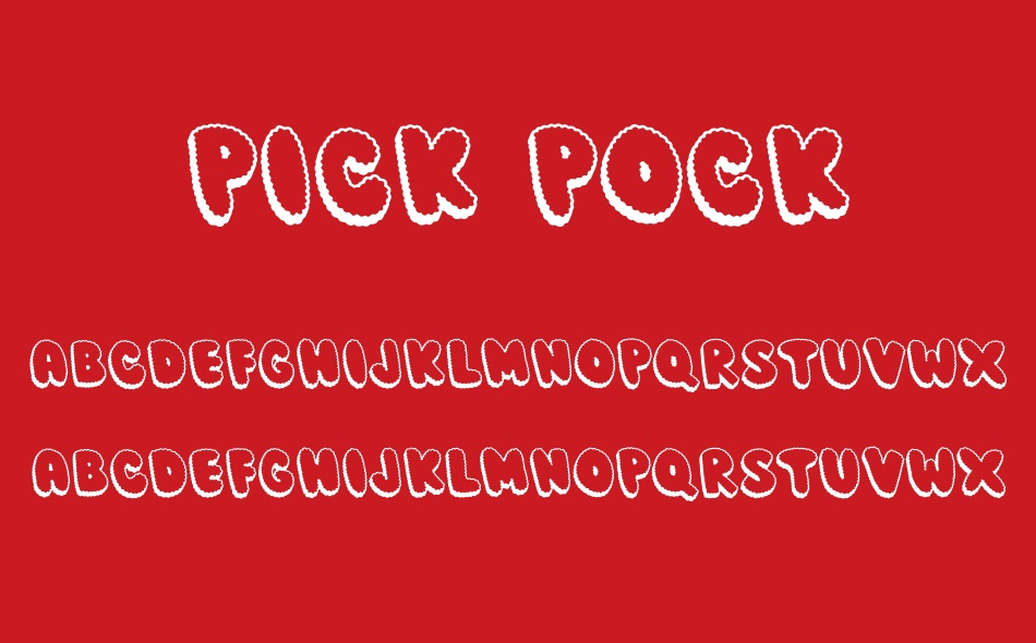 Pick Pock free font Pick Pock free font