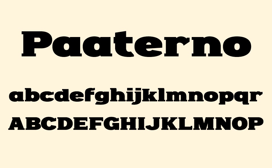Paaterno font