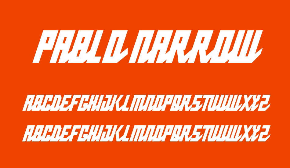 Pablo Narrow font