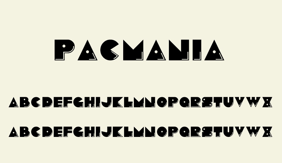 Pacmania font