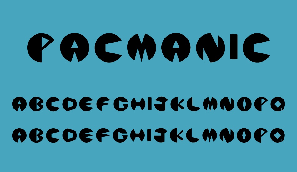 Pacmanic font