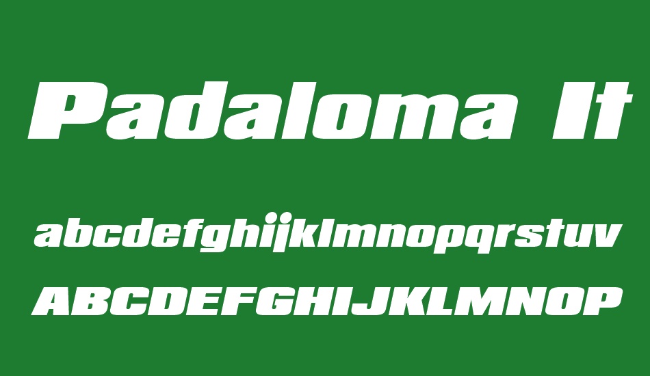 Padaloma Italic font