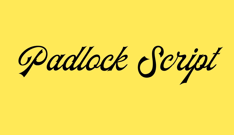 Padlock Script DEMO font big