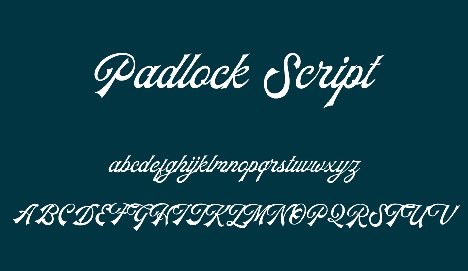 Padlock Script DEMO font