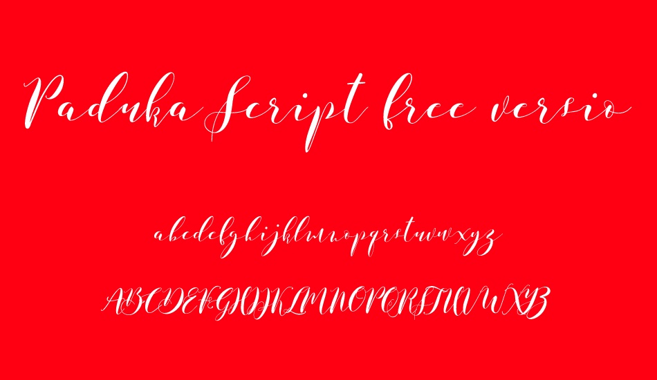 Paduka Script free version font