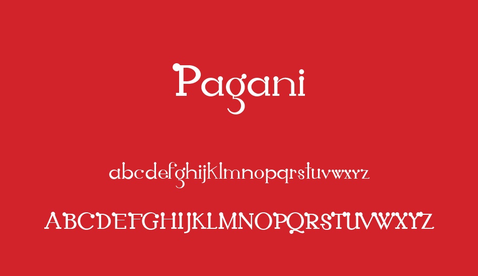 Pagani font