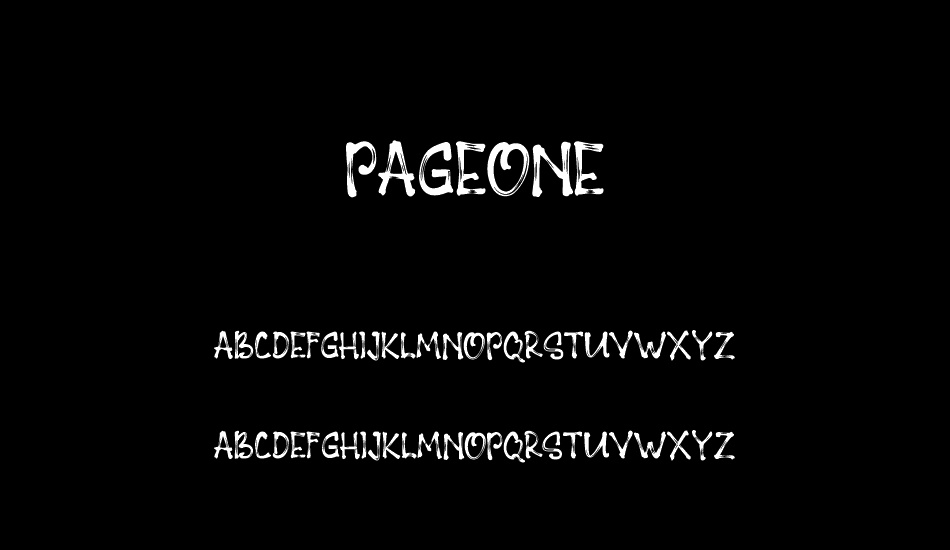 PAGEONE font