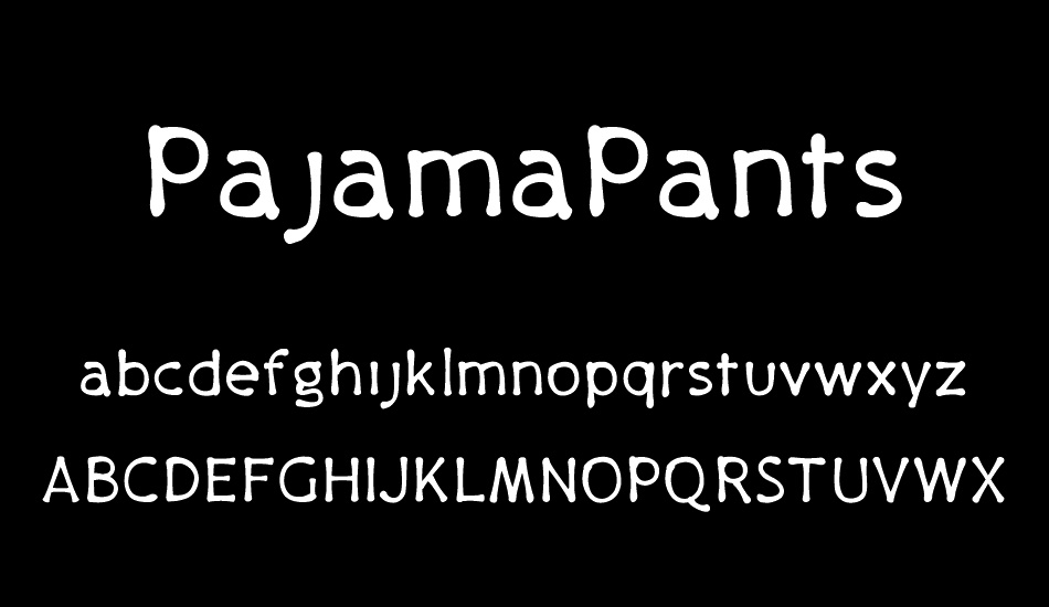 PajamaPants font