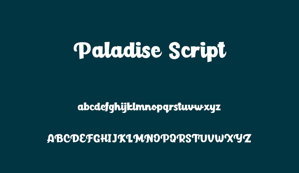 Paladise Script font