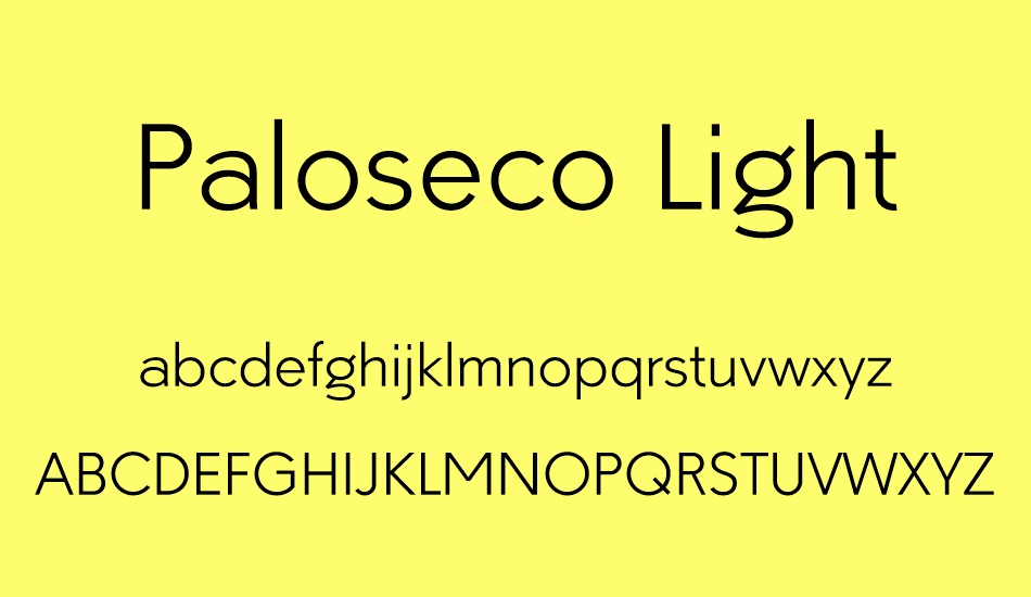 Paloseco Light font