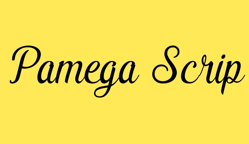 Pamega Script font big