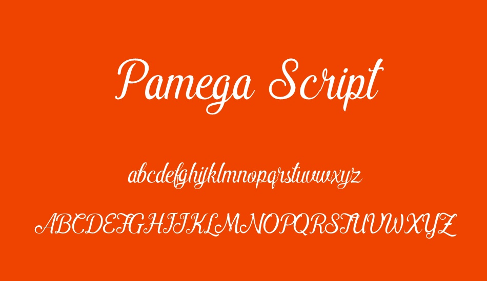 Pamega Script font