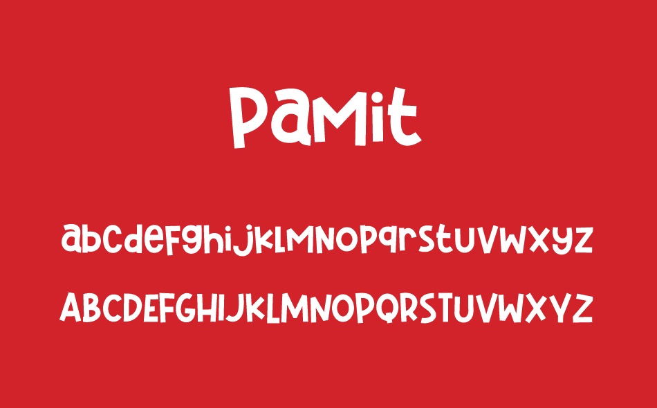 Pamit font