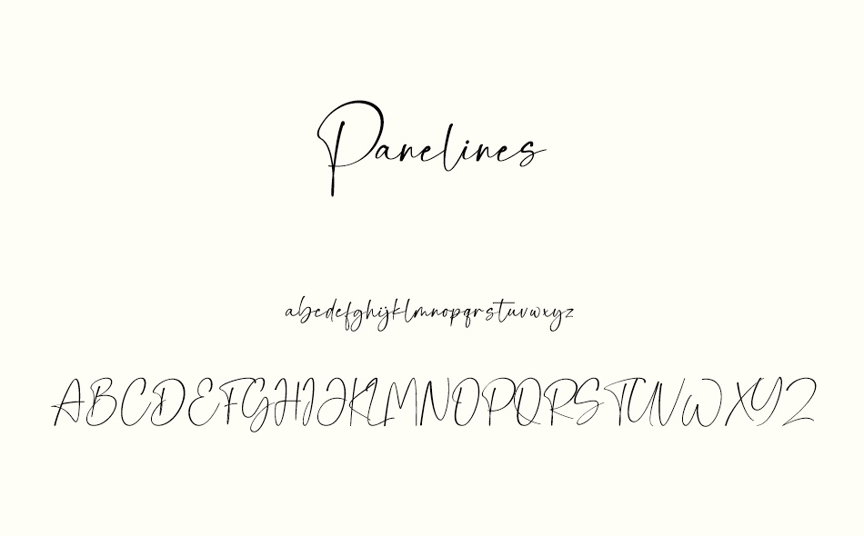 Panelines font