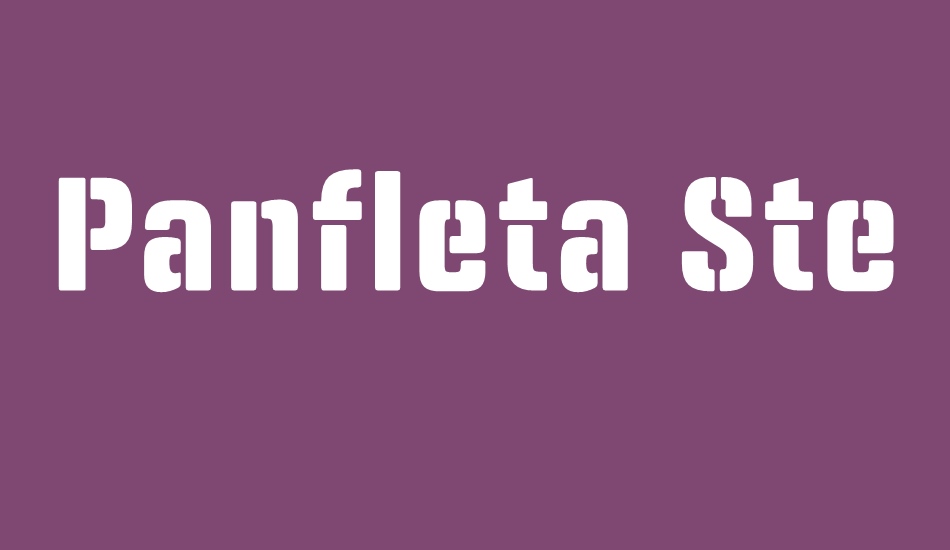 Panfleta Stencil ExtBd font big