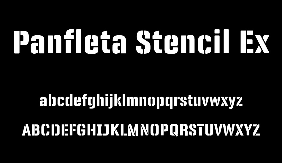 Panfleta Stencil ExtBd font