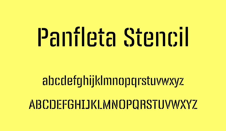 Panfleta Stencil font