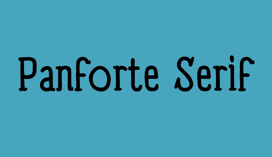 Panforte Serif font big