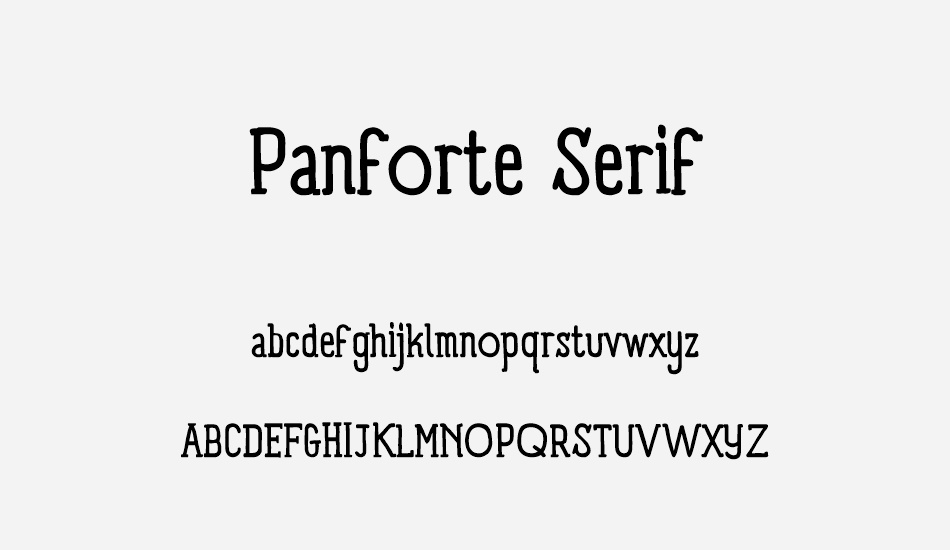 Panforte Serif font