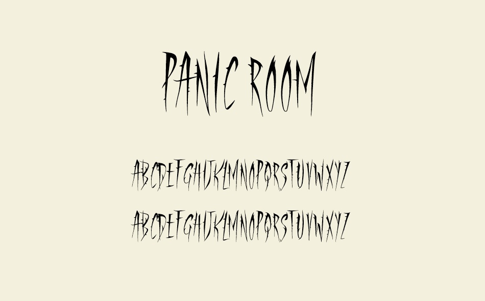Panic Room font