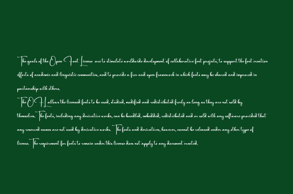 Pantherdam Signature font 1