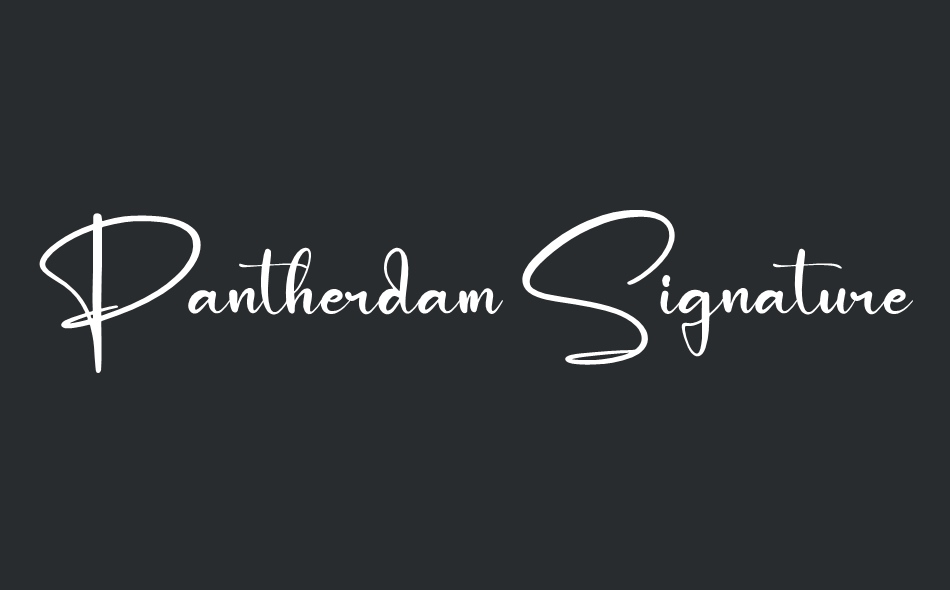 Pantherdam Signature font big