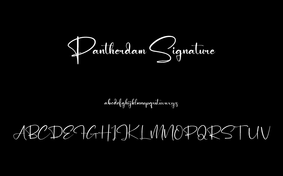 Pantherdam Signature font