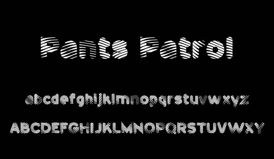 Pants Patrol font