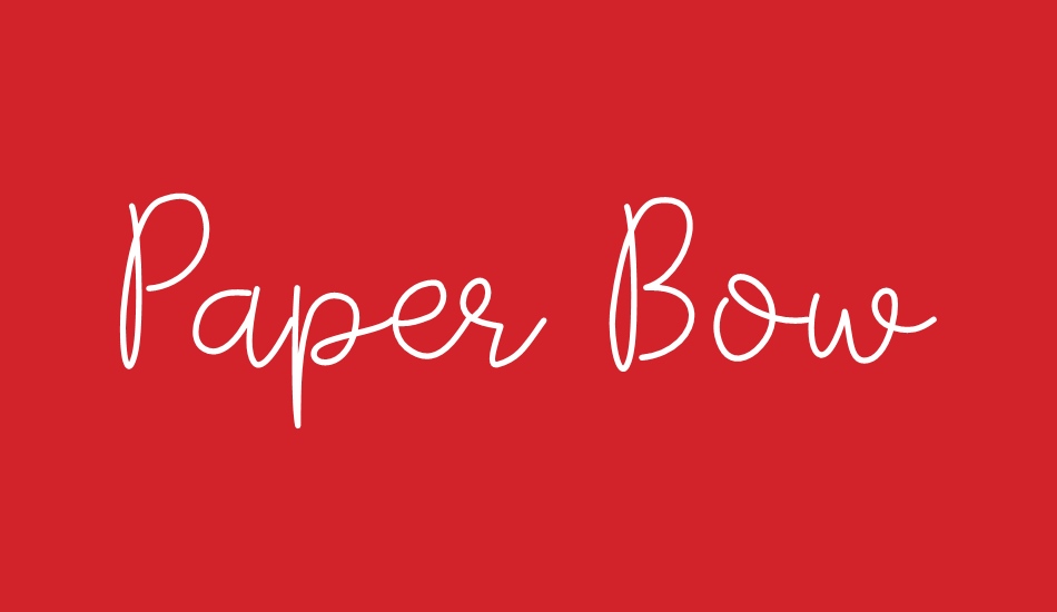 Paper Bow DEMO font big