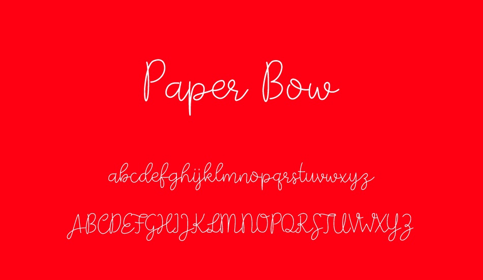 Paper Bow DEMO font