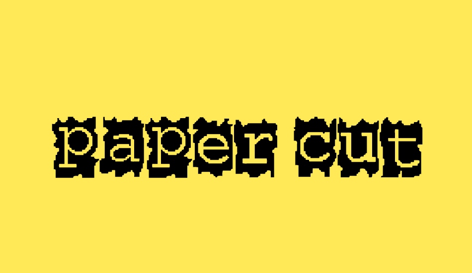 Paper Cut font big