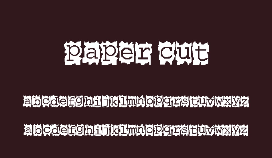 Paper Cut font