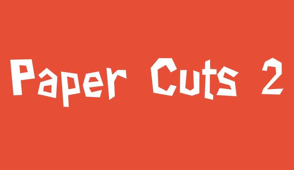 Paper Cuts 2 font big