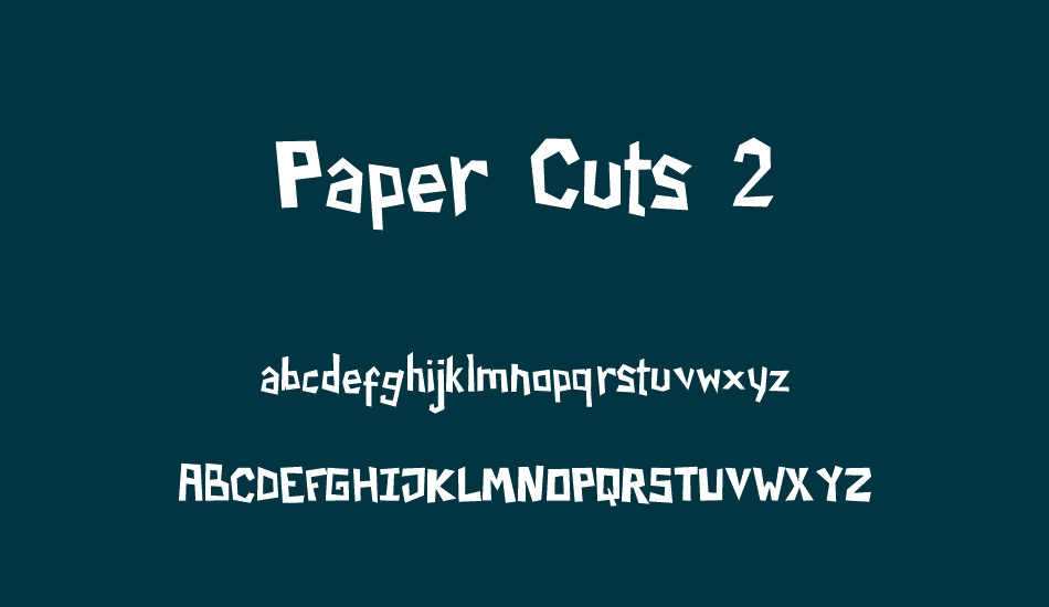 Paper Cuts 2 font